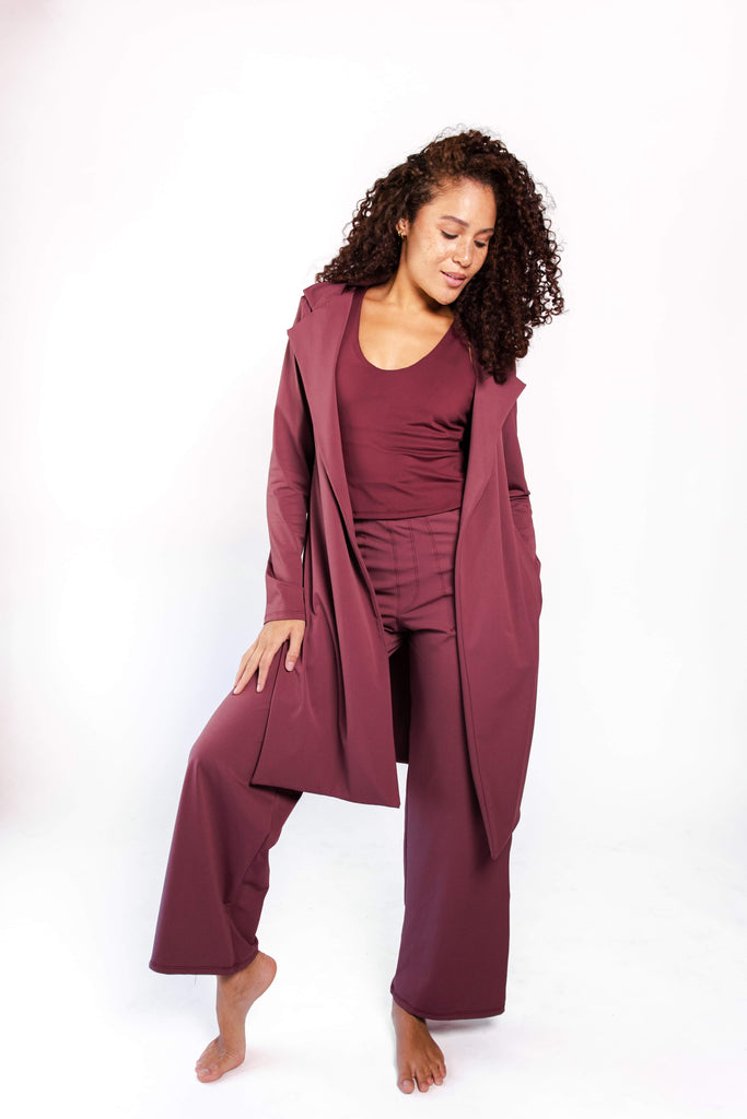 Ultimate Trouser in Maroon front