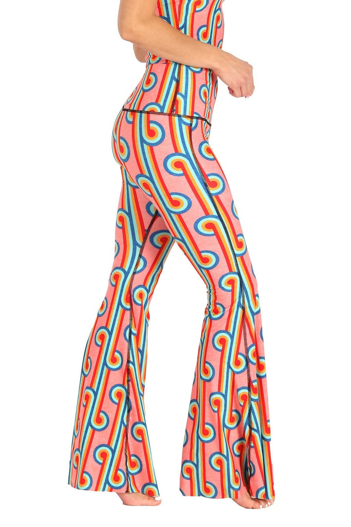 Rainbow Chaser Printed Bell Bottoms Side View