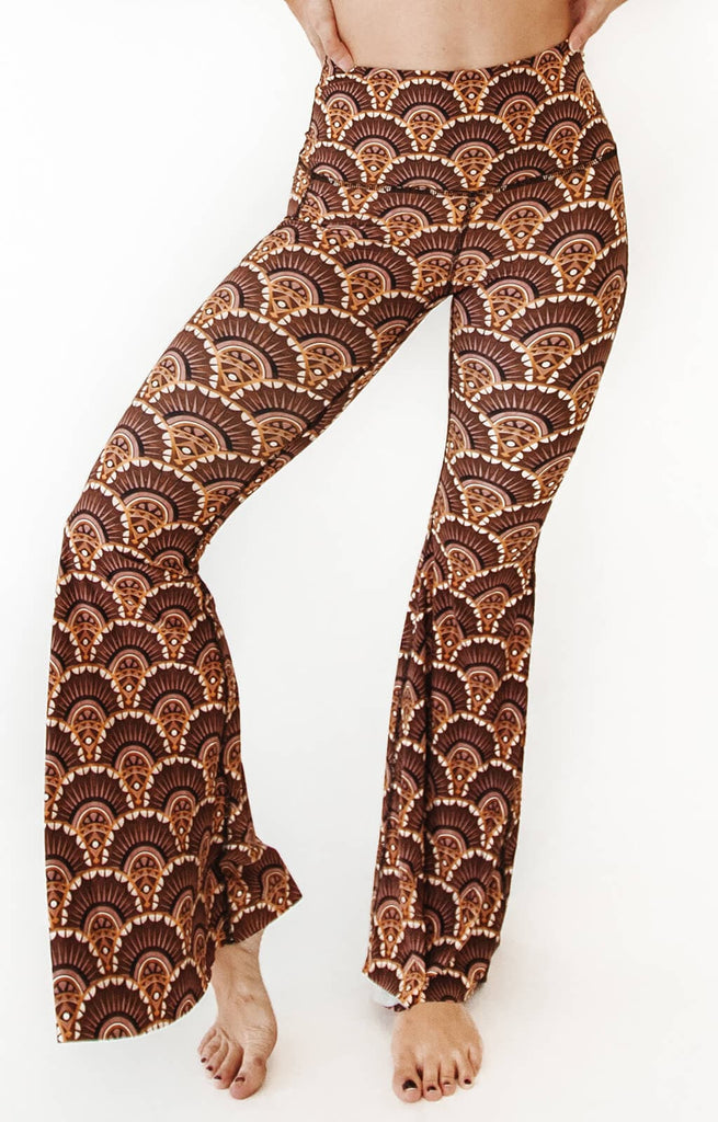 Art Deco Printed Bell Bottoms front