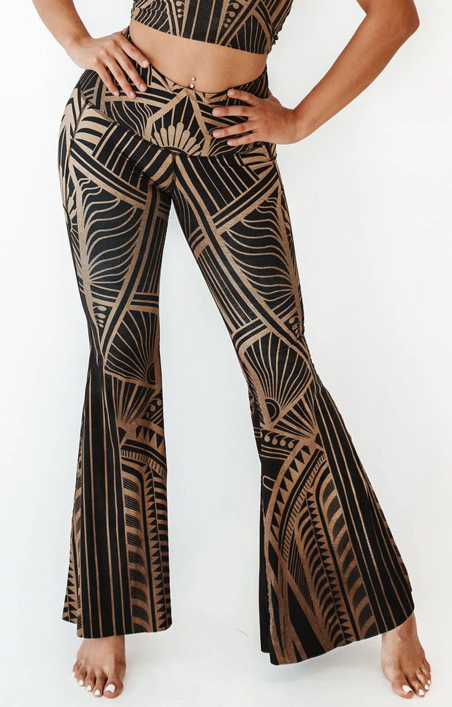 Elegant Empire Printed Bell Bottoms front