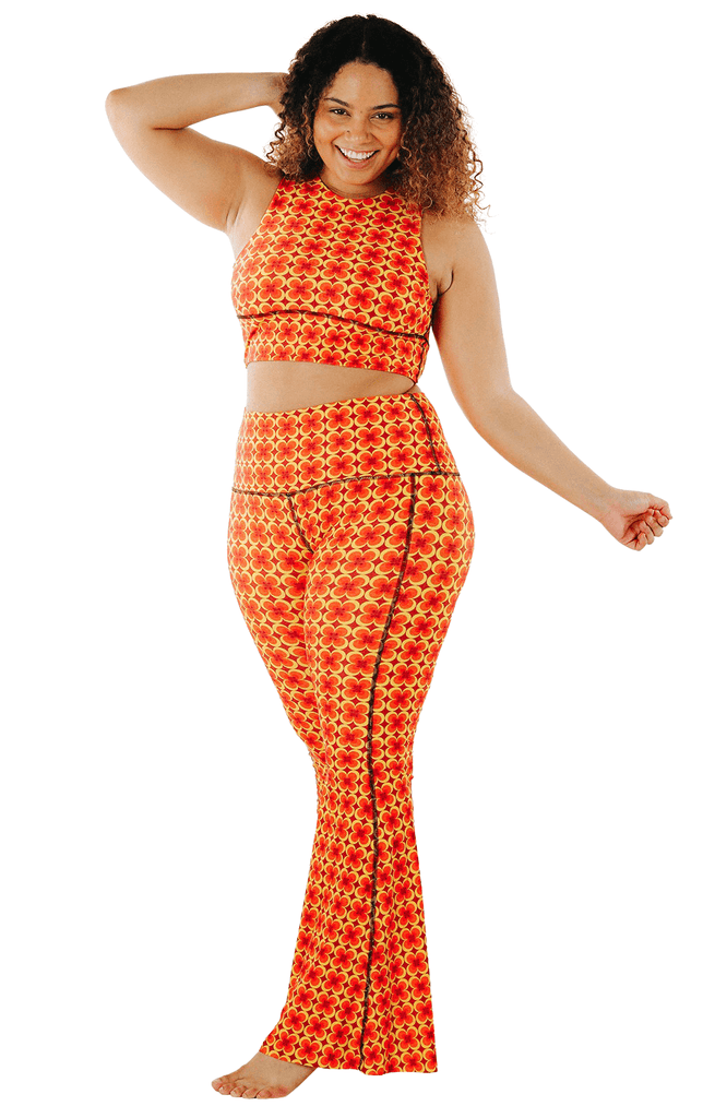 Groovy Girl Printed Bell Bottoms Plus
