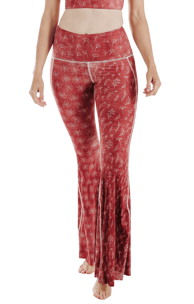 Terracotta Time Printed Bell Bottoms Front View