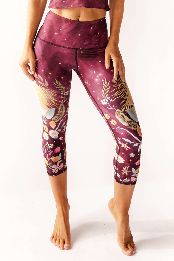 The Creator Printed Yoga Crops front