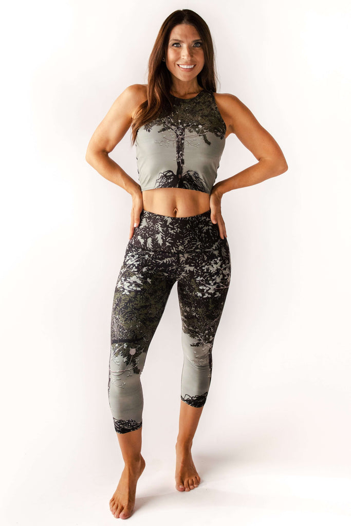 Transformation Printed Yoga Crops full