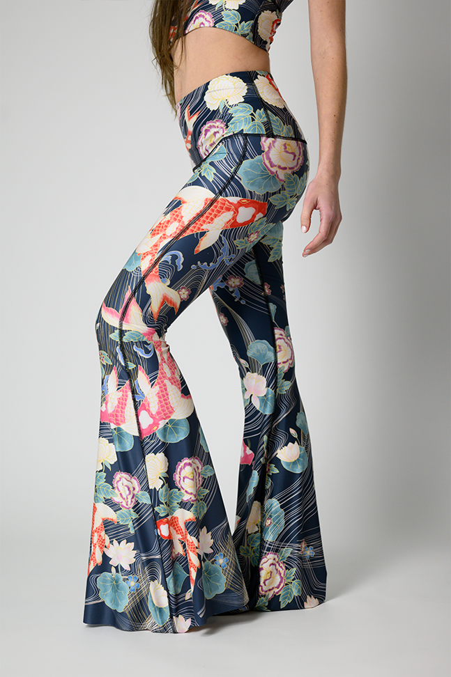 Clever Koi Printed Bell Bottoms