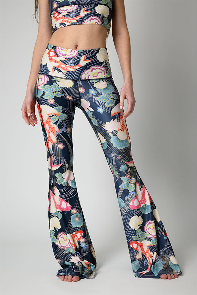 Clever Koi Printed Bell Bottoms front