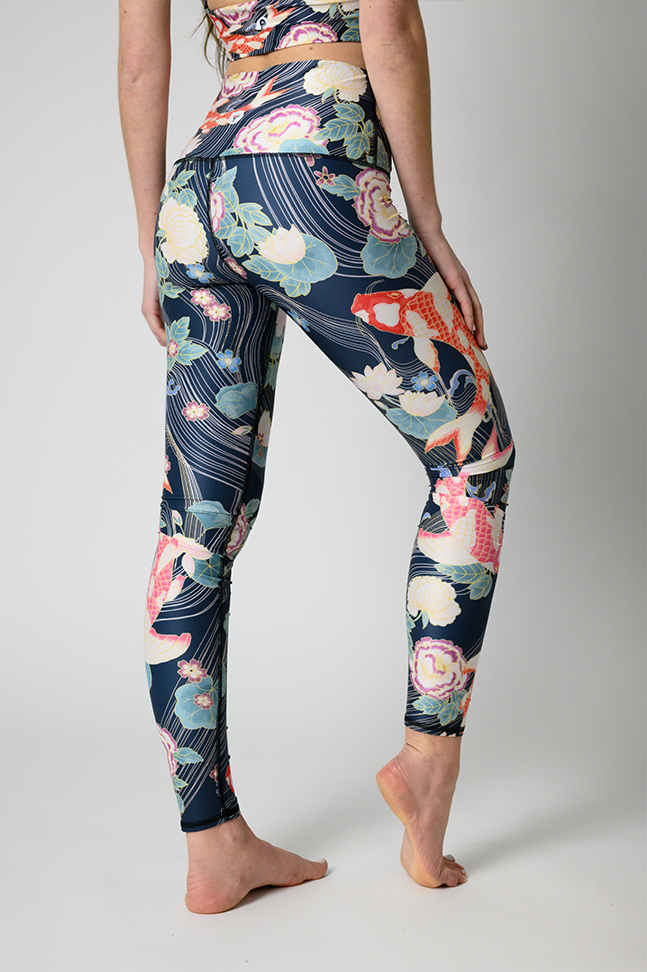 Clever Koi Printed Yoga Leggings back