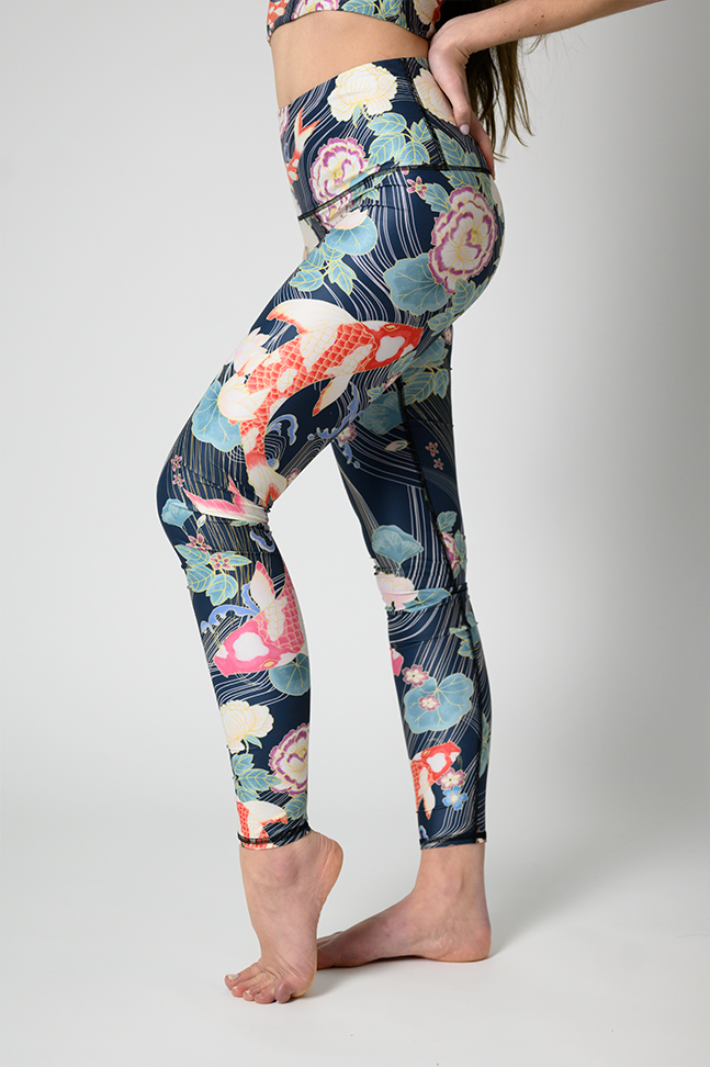 Clever Koi Printed Yoga Leggings side