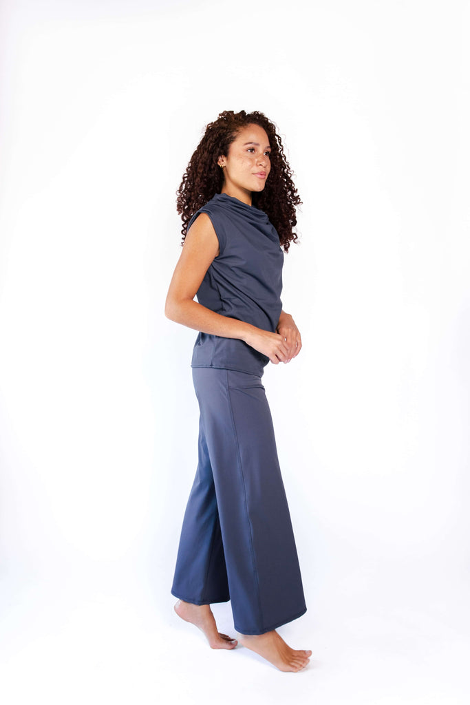 Ultimate Trouser in Navy Blue side right