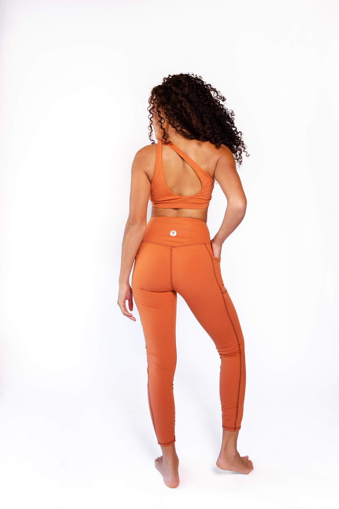 Non Stop Legging in Burnt Orange back