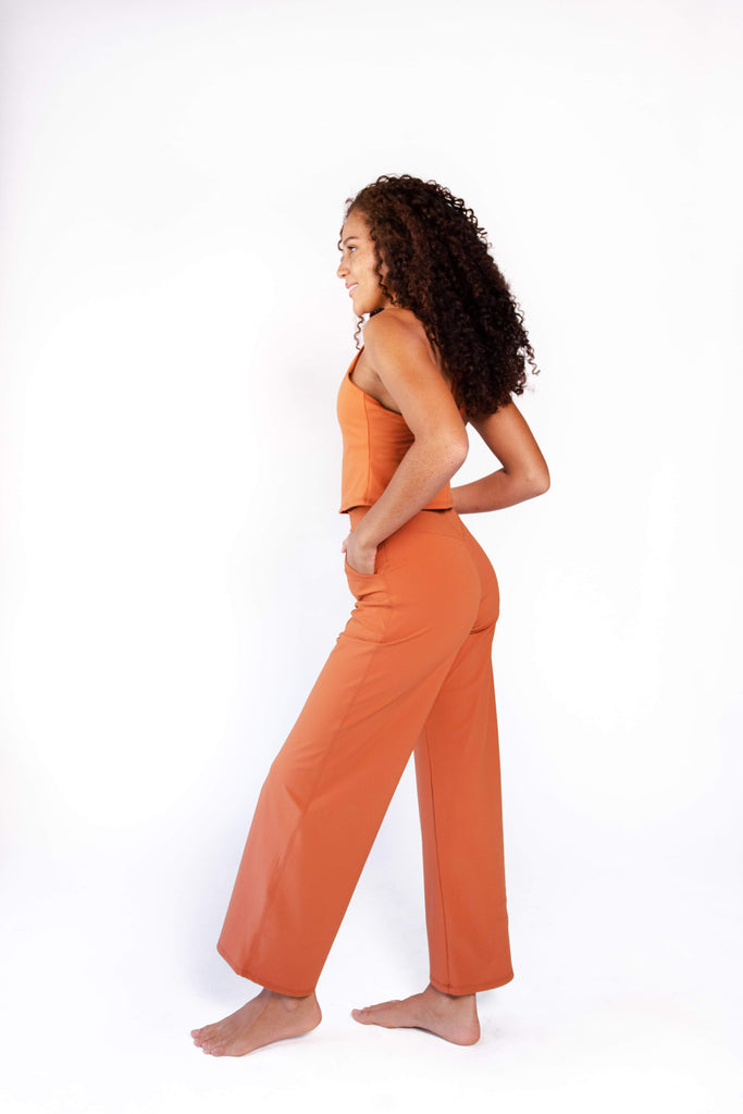 Ultimate Trouser in Burnt Orange side