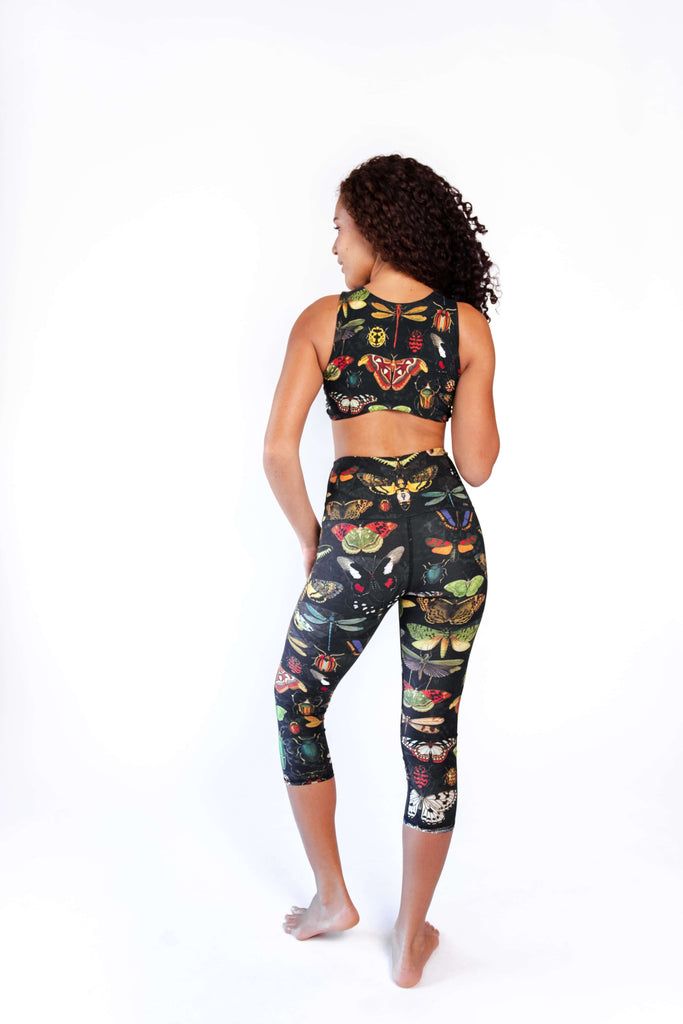 Buggin Out Printed Yoga Crops back