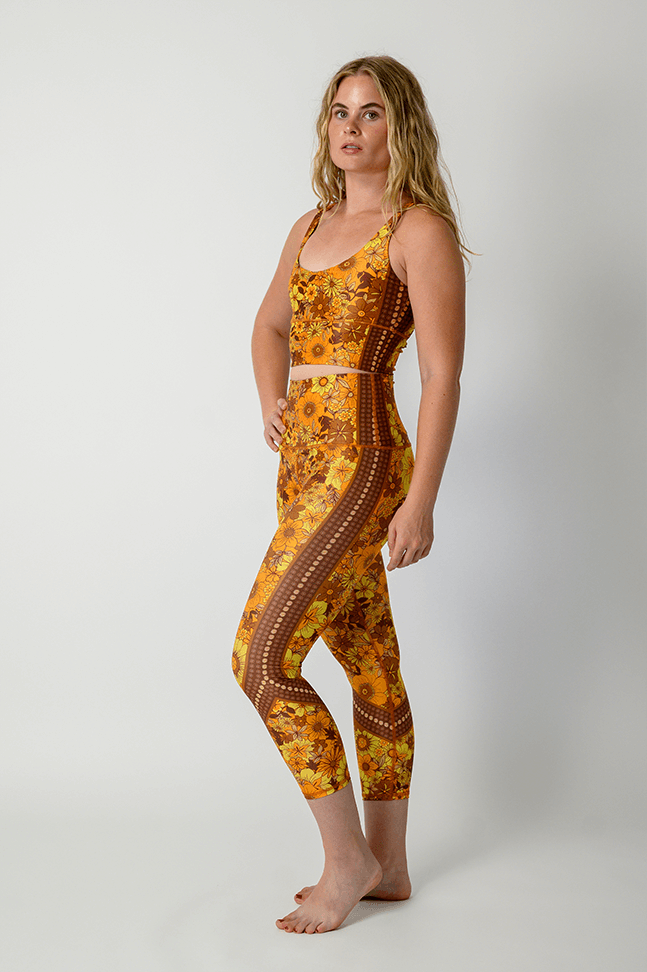 Limitless Sports Bra in Flower Power full front