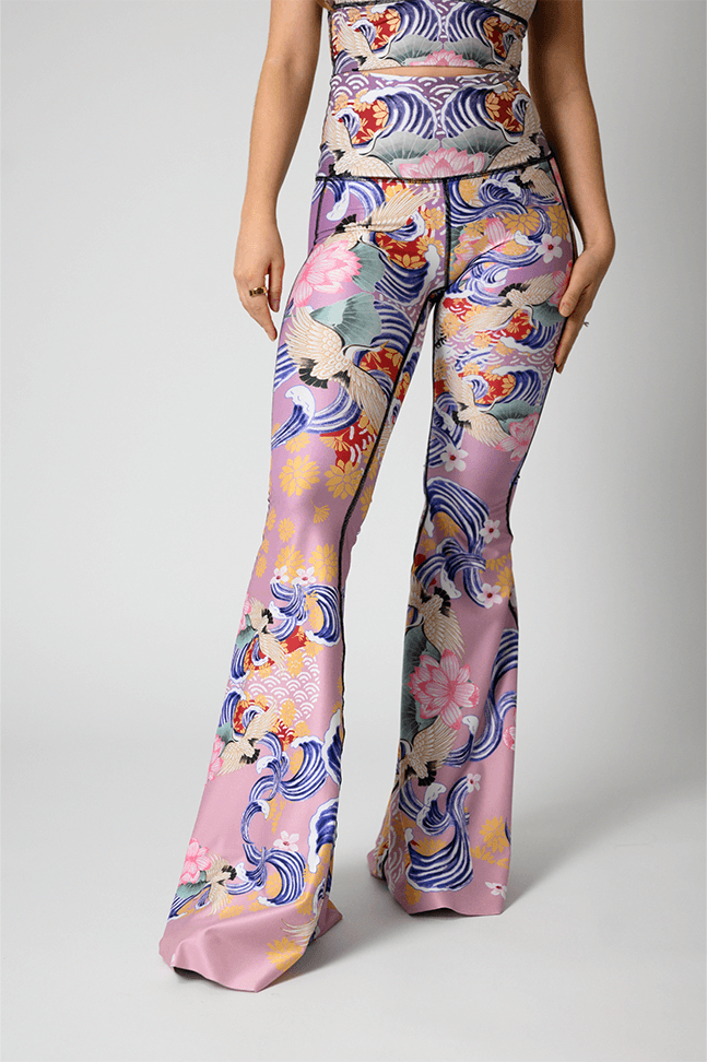 Zen Water Garden Printed Bell Bottoms