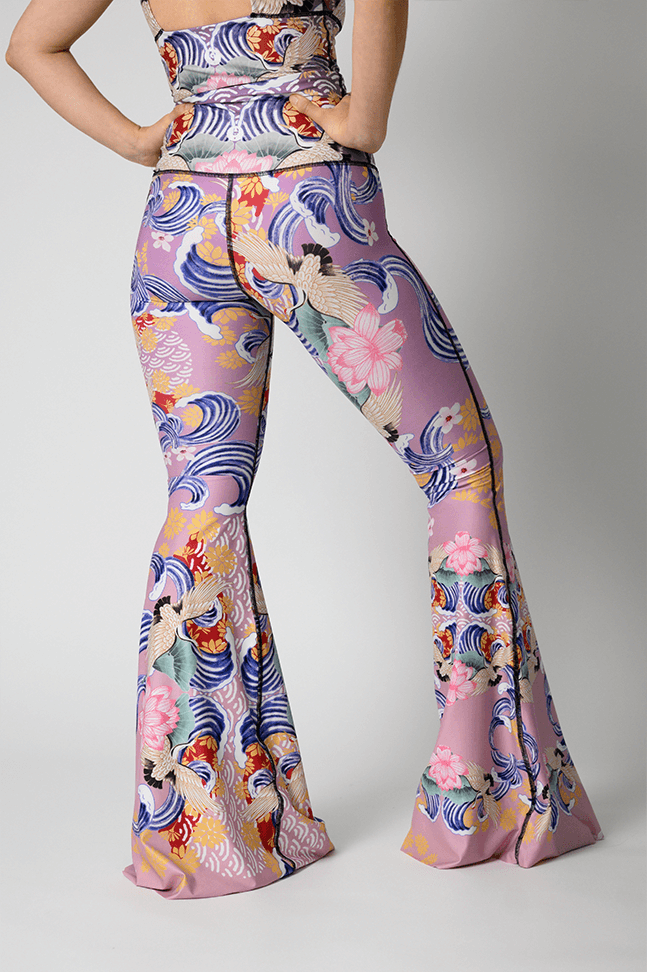 Zen Water Garden Printed Bell Bottoms back