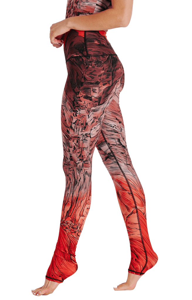 Red Rocks Printed Yoga Leggings Extra Long