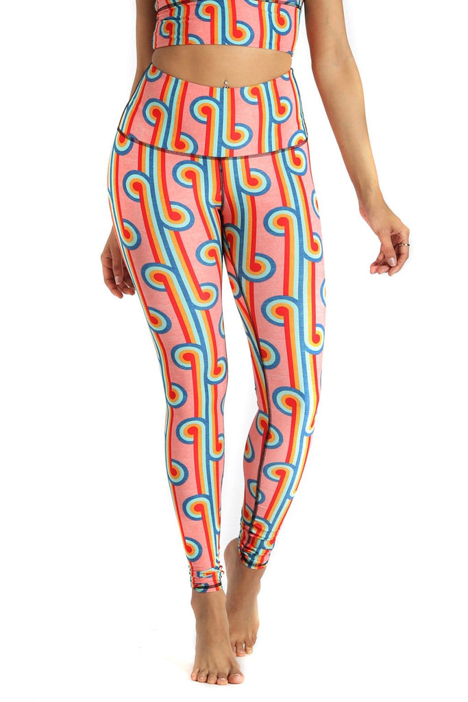 Rainbow Chaser Printed Yoga Leggings Front View