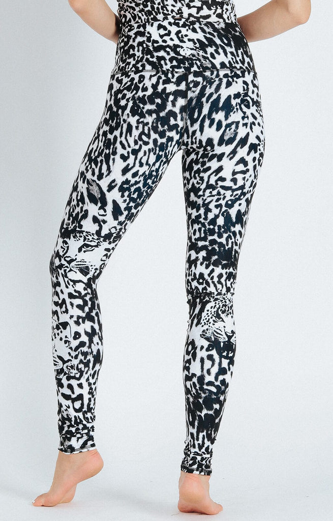 Ghost Leopard Printed Yoga Leggings Back