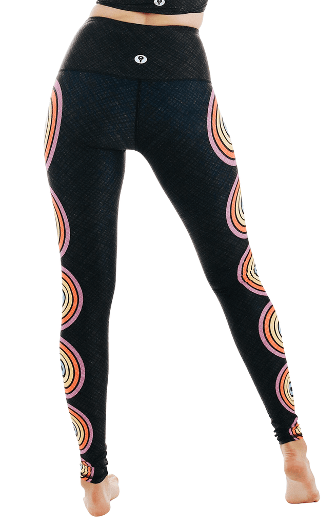 Double Rainbow Printed Yoga Leggings Back