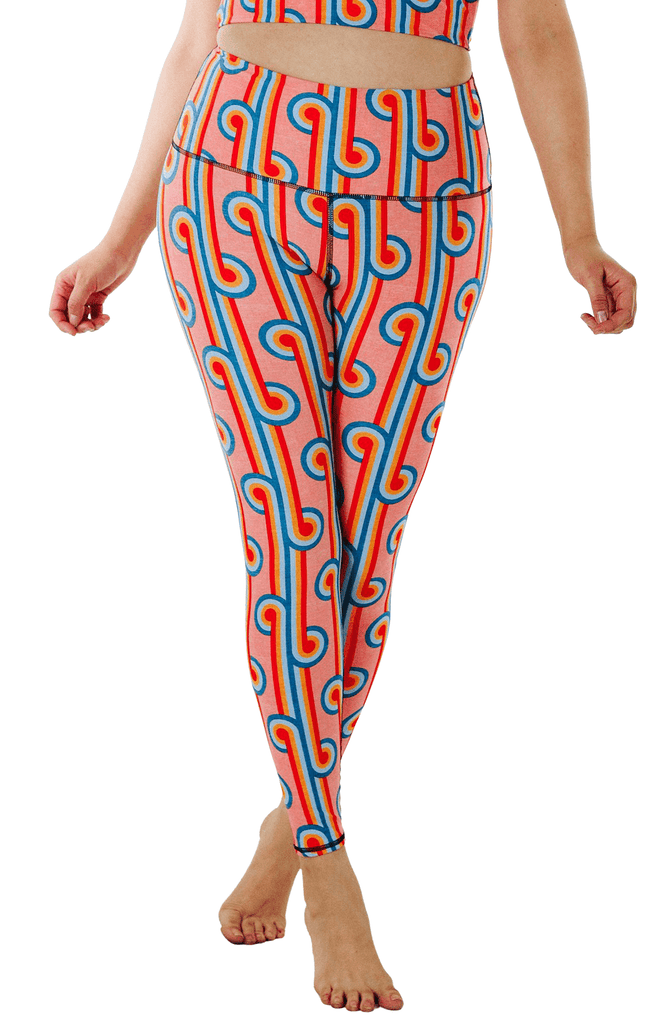 Rainbow Chaser Printed Yoga Leggings Plus size front