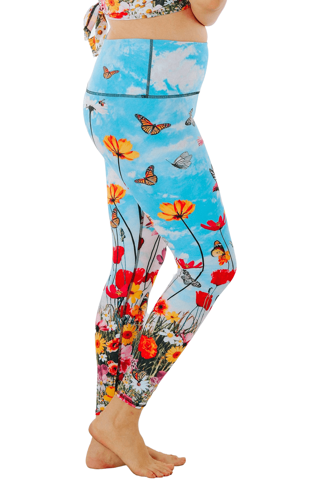 Flower Child Eco-Friendly Women's Printed Yoga Leggings