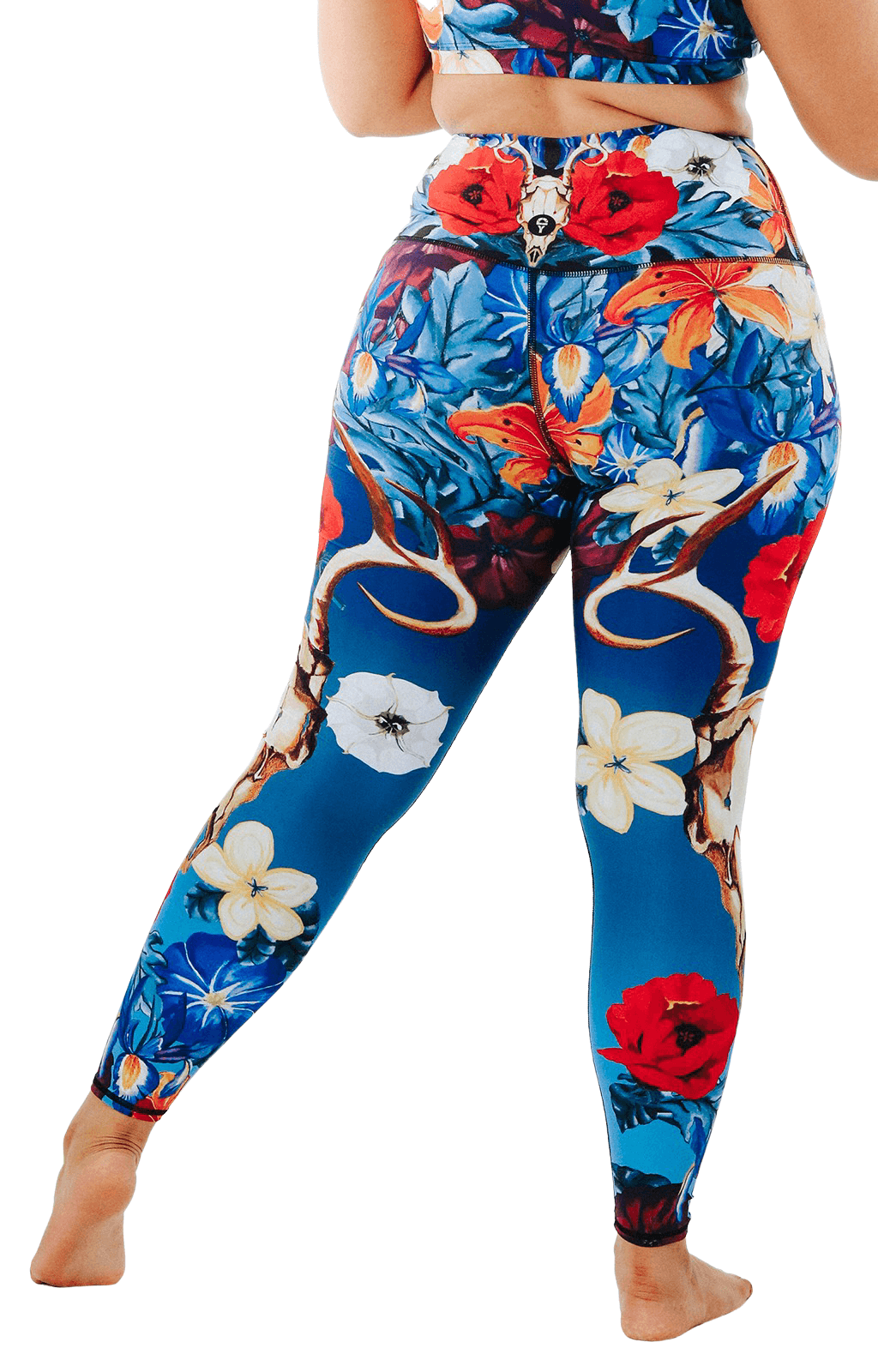 Blue Thai Fisherman Pants for Women Flowy Short Yoga Pants 3/4