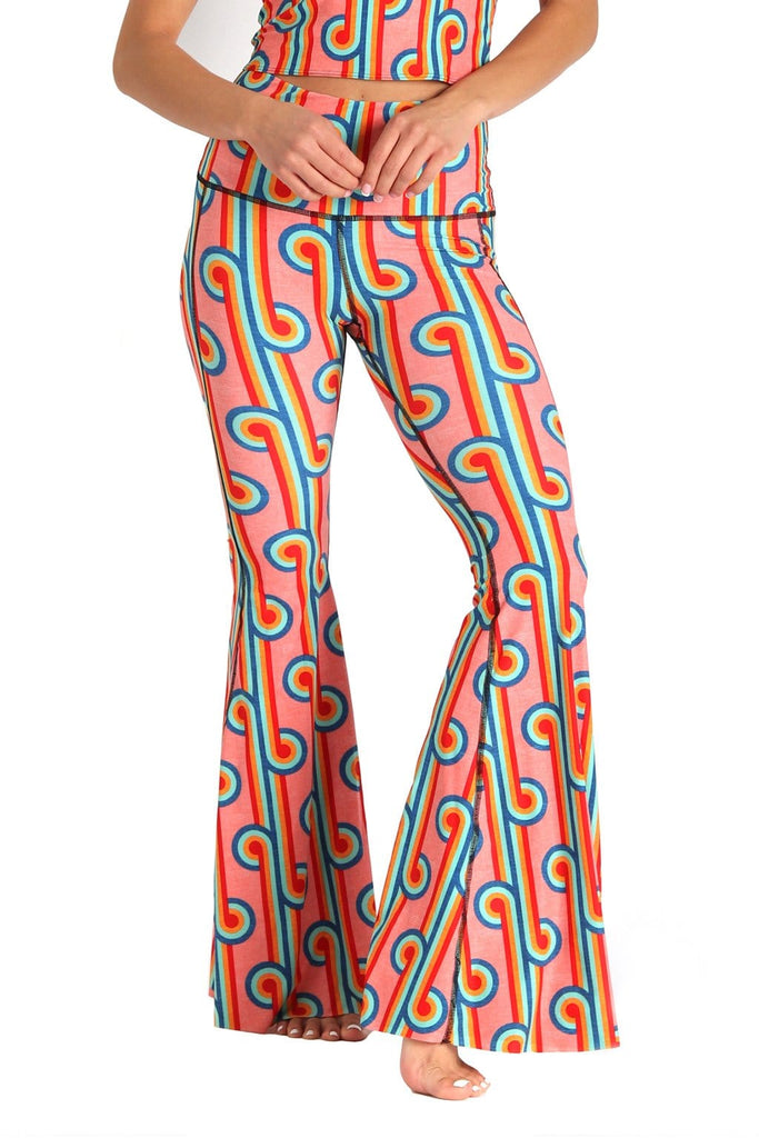 Rainbow Chaser Printed Bell Bottoms Front View