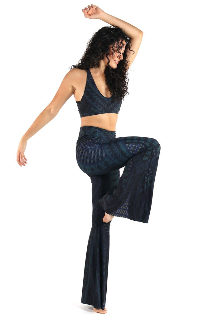 Warrior One Printed Bell Bottoms Side View