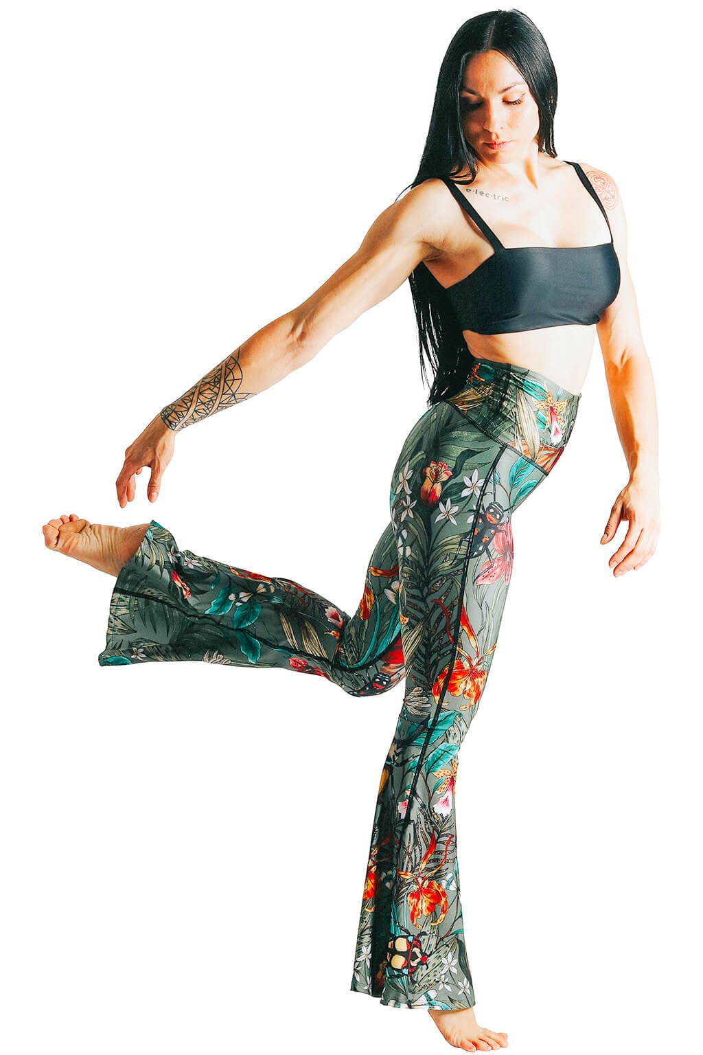 ZZXXB Fleur De Lis Colorful Print Cross Flare Leggings High Waist Women's  Casual Yoga Pants Bell Bottom Leggings Small Green : : Clothing,  Shoes & Accessories