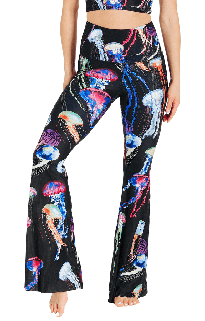 Electric Flow Printed Bell Bottoms Front