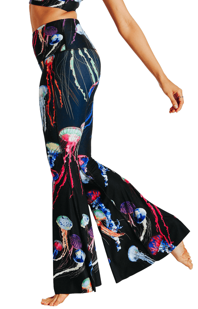 Electric Flow Printed Bell Bottoms Left Side