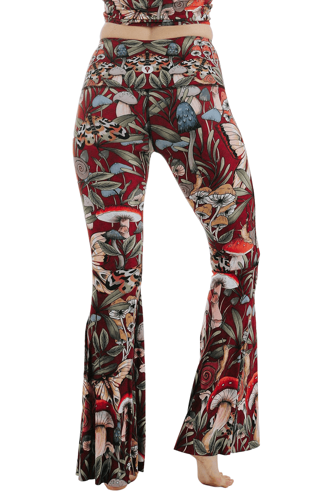 Fun Gal Printed Bell Bottoms Back View