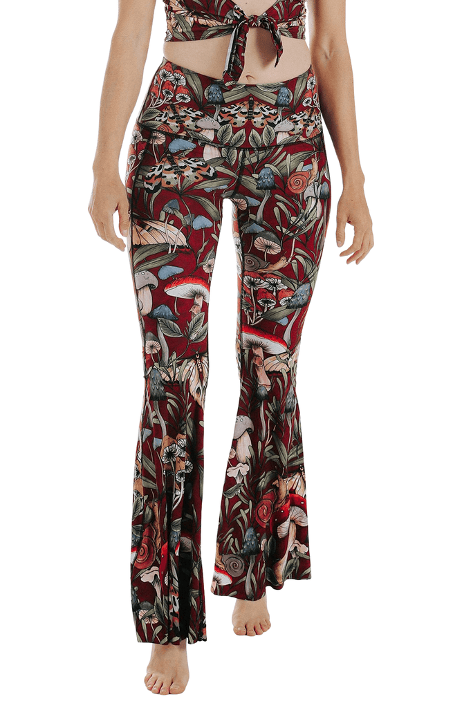 Fun Gal Printed Bell Bottoms Front View