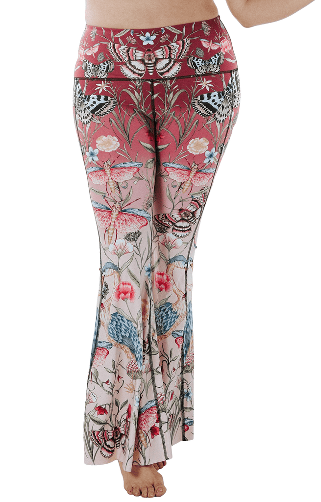 Pretty In Pink Printed Bell Bottoms Front Plus