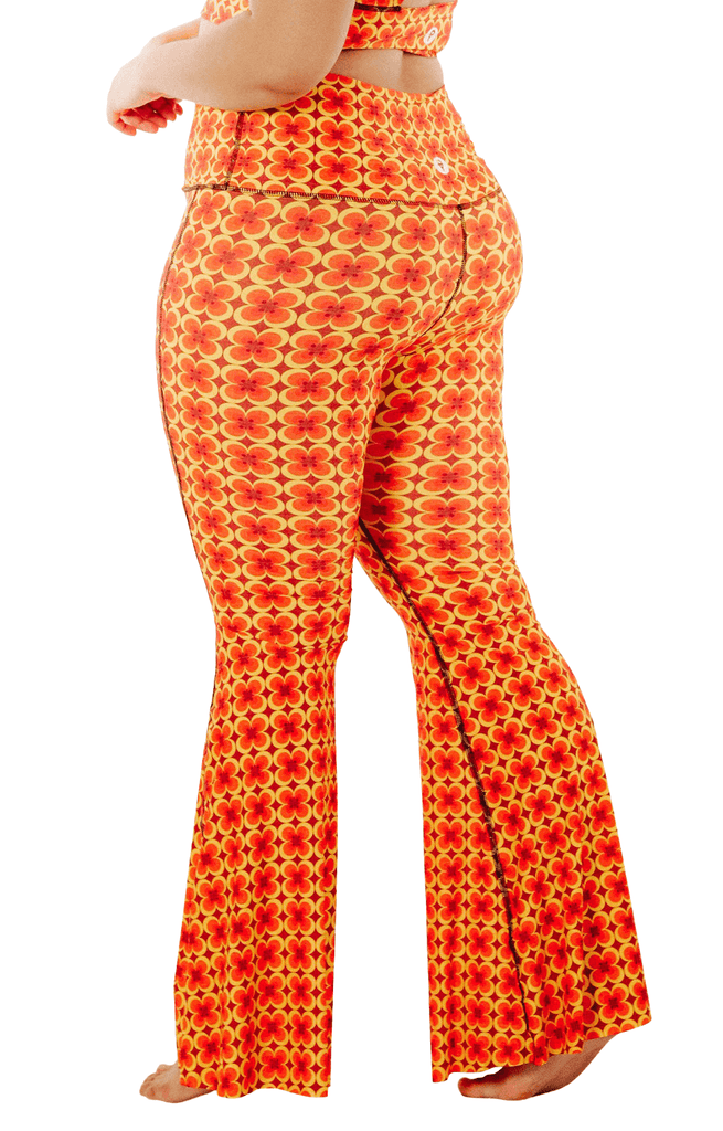 Groovy Girl Printed Bell Bottoms Plus Size