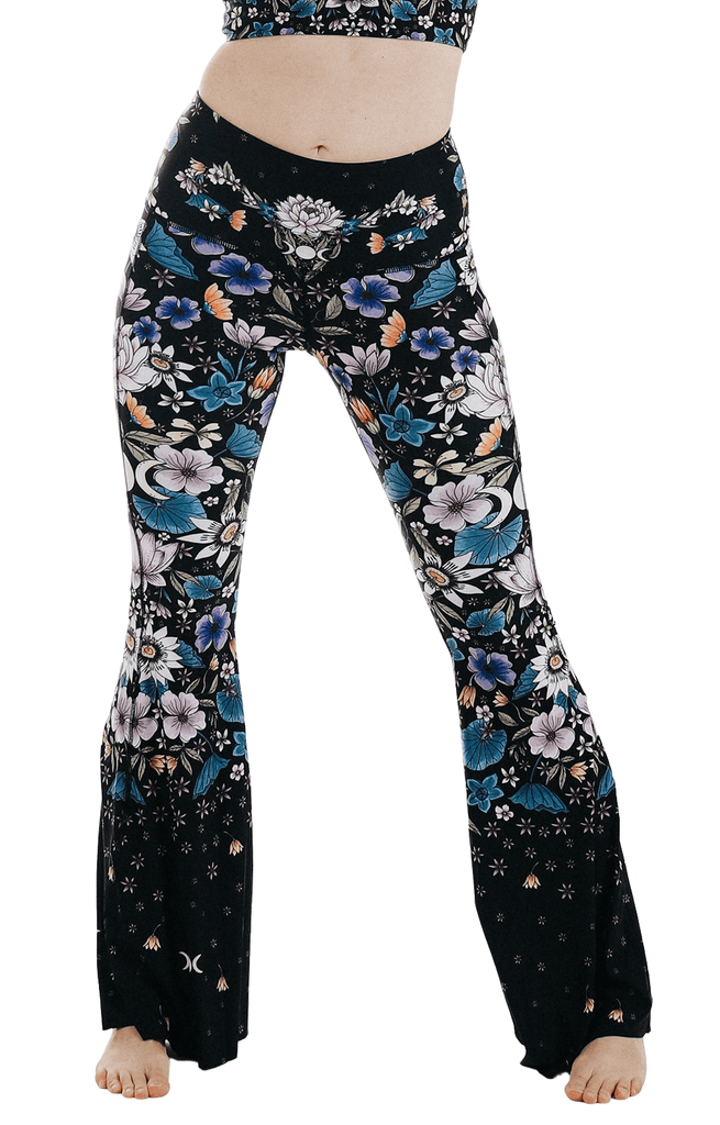 Divine Feminine Printed Bell Bottoms Front View