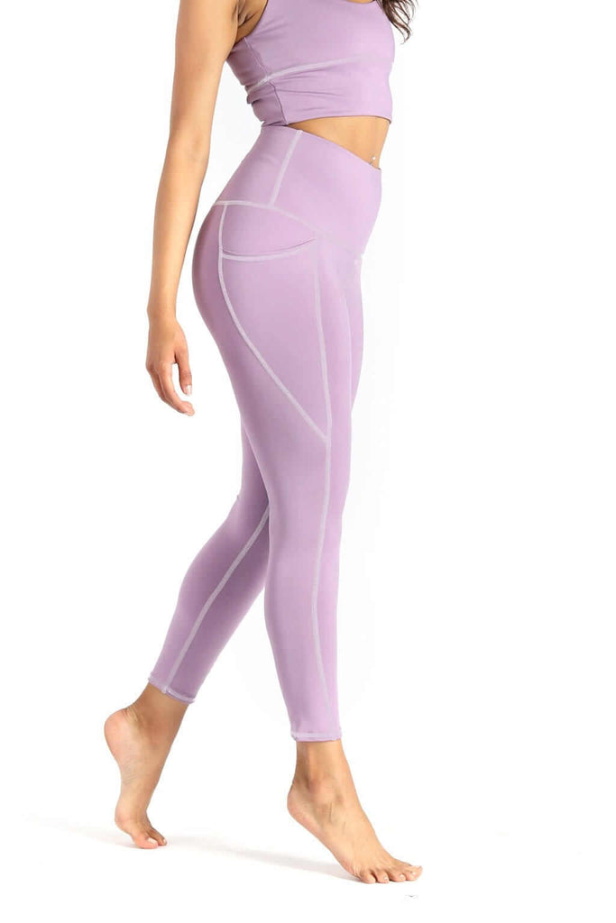 7/8 Boundless Legging with Pockets in Amethyst Right View