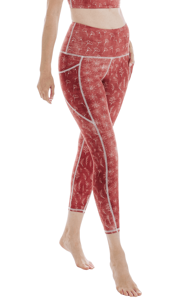 7/8 Boundless Legging with Pockets in Terracotta Time Right Side View