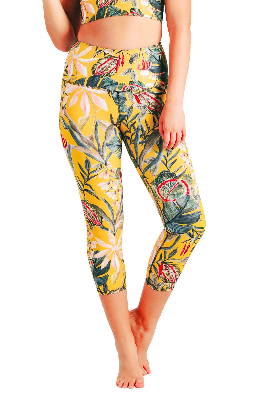 Zyia Active Light N Tight Floral Active Wear Leggings Size Medium Womens New