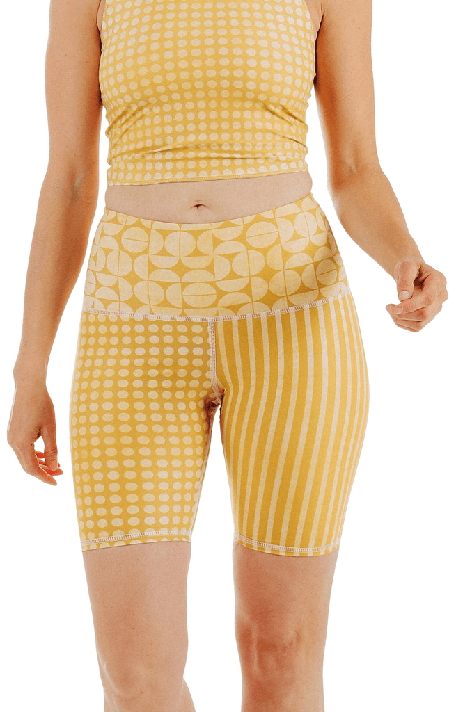 Biker Shorts in Golden Girl Front View