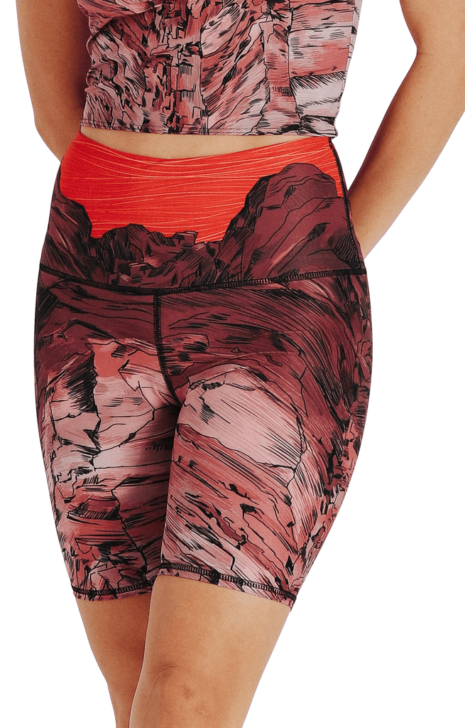 Biker Shorts in Red Rocks Front View