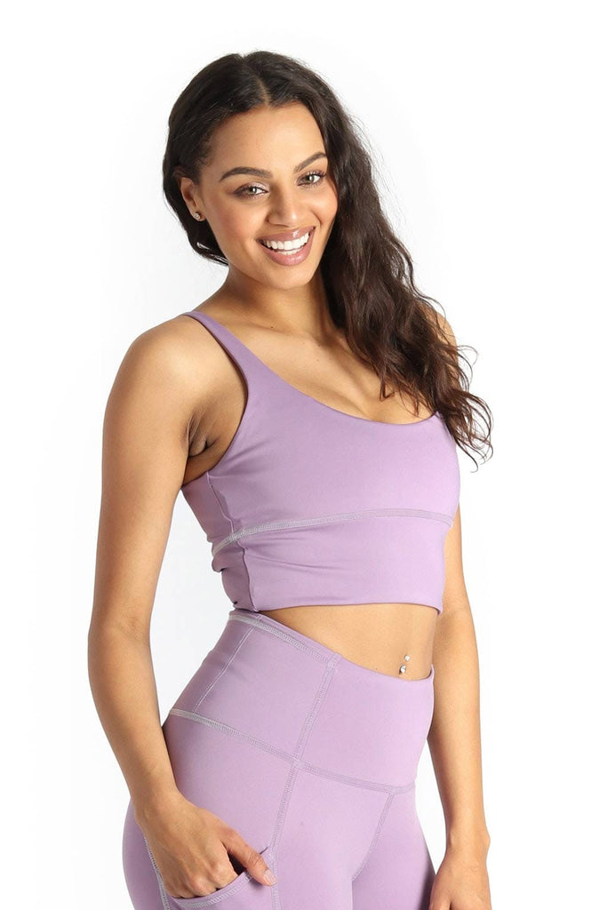 Limitless Sports Bra in Amethyst Front View