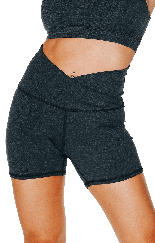 Movement Short in Charcoal Heather front