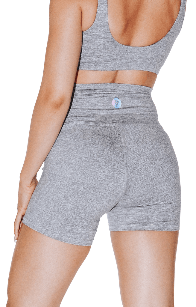 Movement Short in Silver Heather back