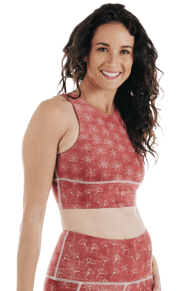 Free Range Sports Bra in Terracotta Time Right Side View