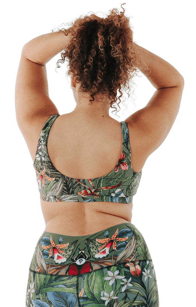 Everyday Sports Bra in Green Thumb - Medium Support, A - E Cups Plus Size
