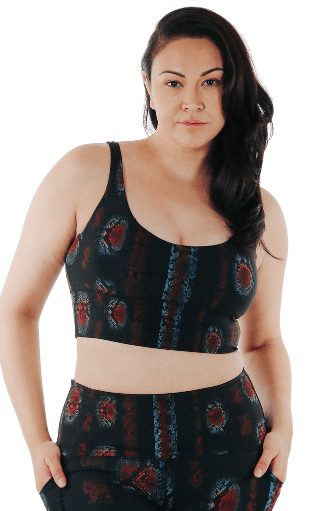 Limitless Sports Bra in Iridescent Snake - Medium Support, A - E Cups Plus
