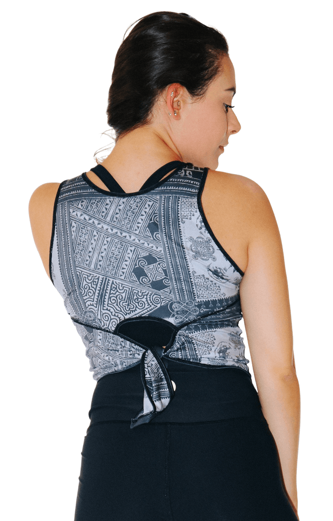 Reversible Knot Top in Sedate Charcoal back
