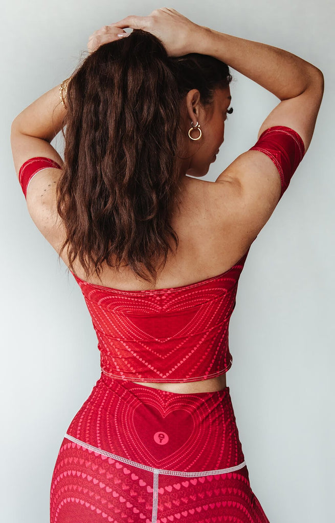 Off The Shoulder Bandeau in Queen of Hearts back
