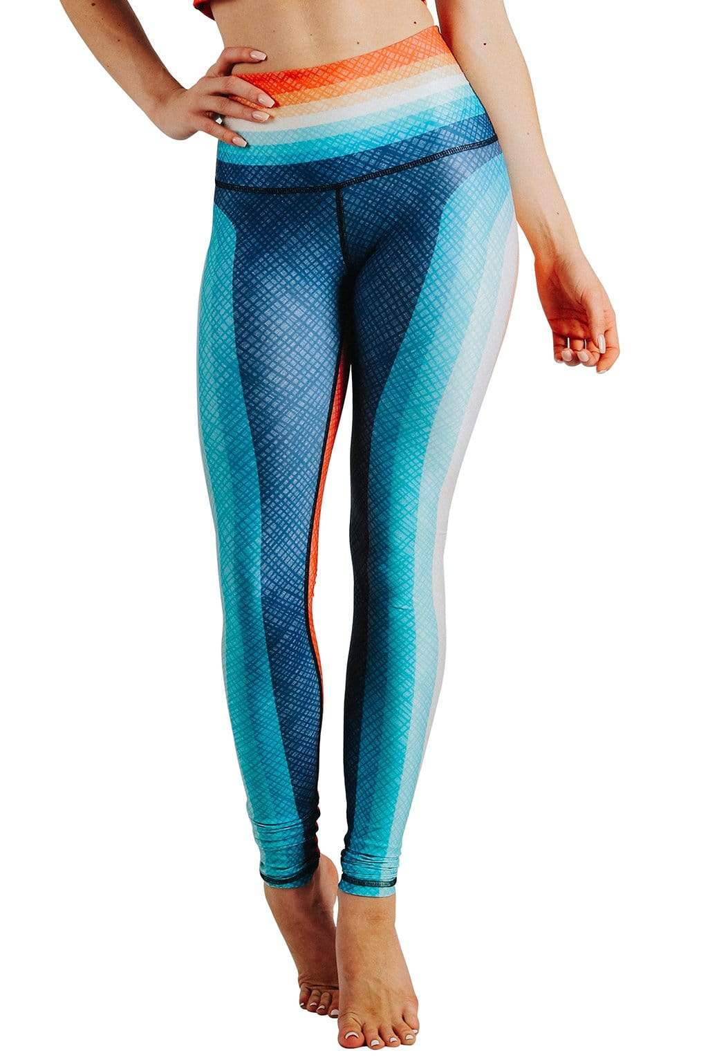 Power Workout Leggings - Blue Fade Print, Women's Leggings
